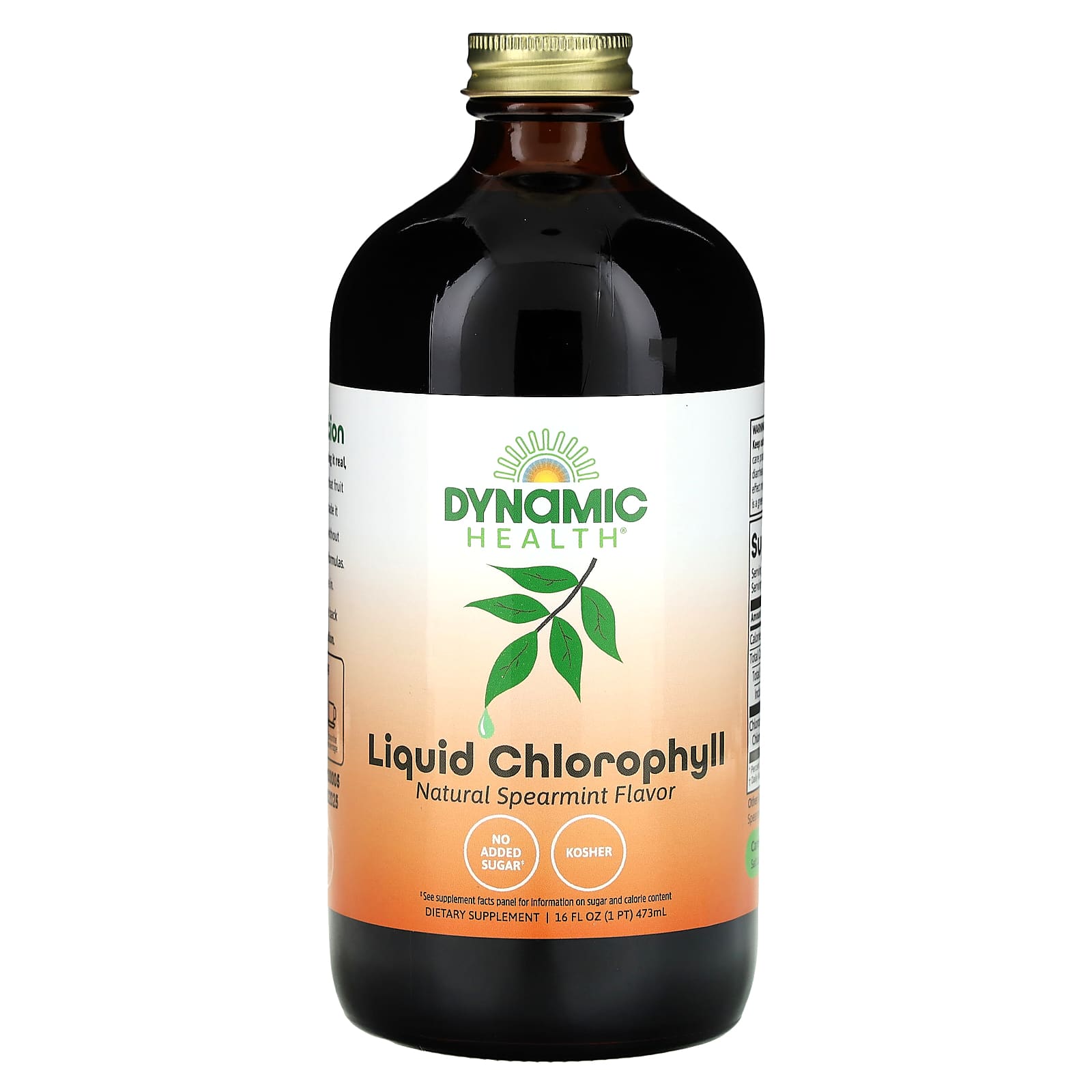Хлорофилл Dynamic Health Liquid Natural Spearmint, 473 мл, жидкая форма