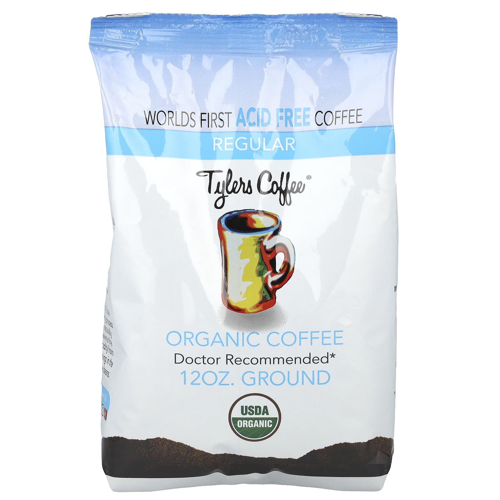 Кофе Tylers Coffees Organic Ground, оттенок Regular, 12 унций