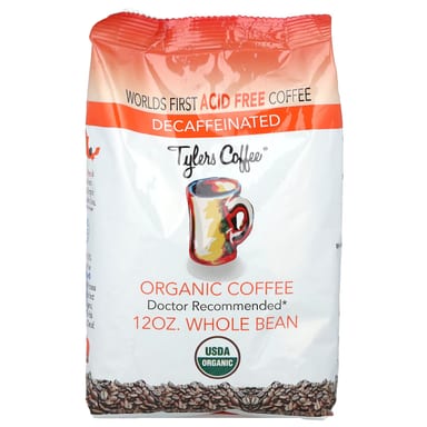 Кофе Tylers Coffees Organic Whole Bean, оттенок Decaffeinated, 12 унций