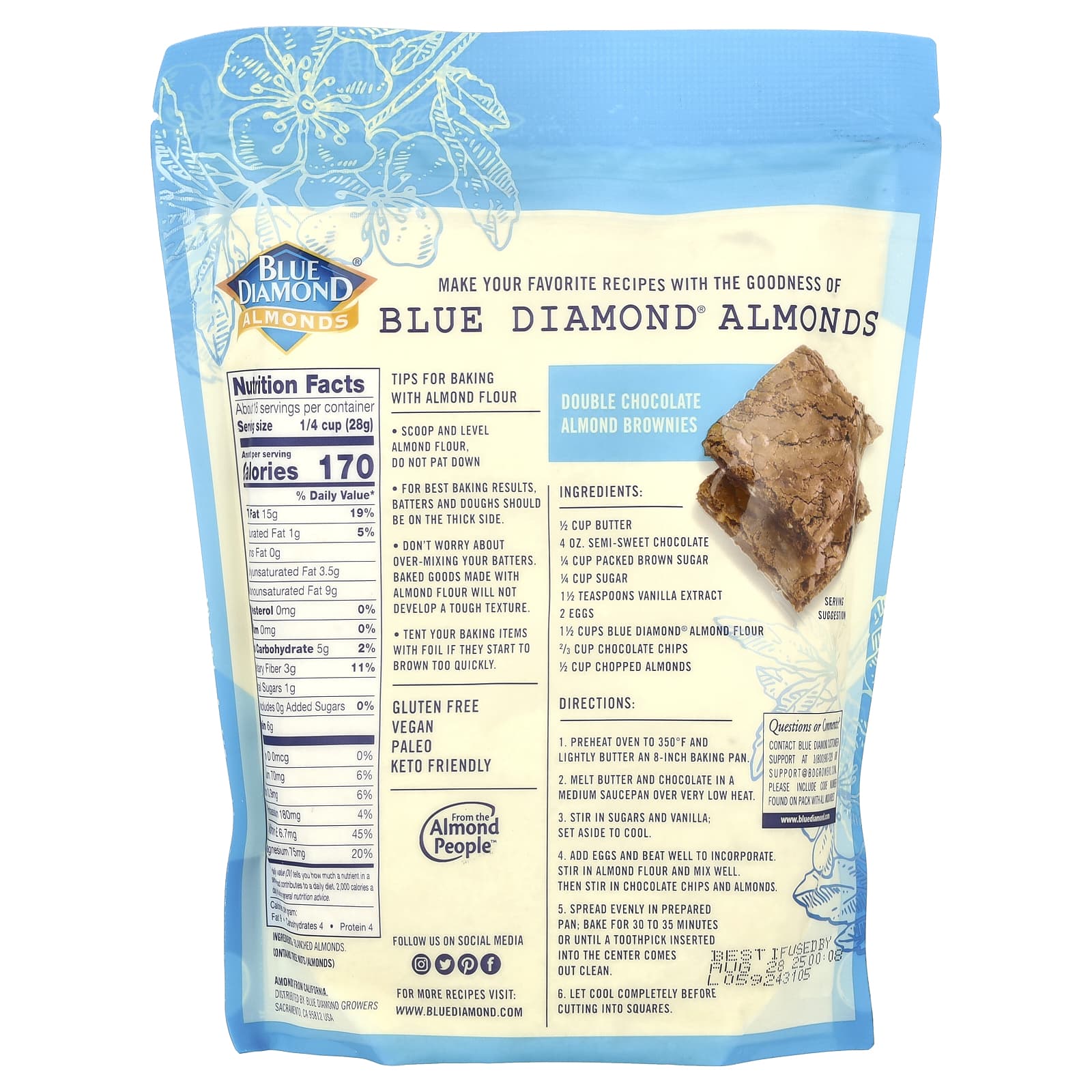 Мука Blue Diamond Almond Finely Sifted, 454 г — фото 2
