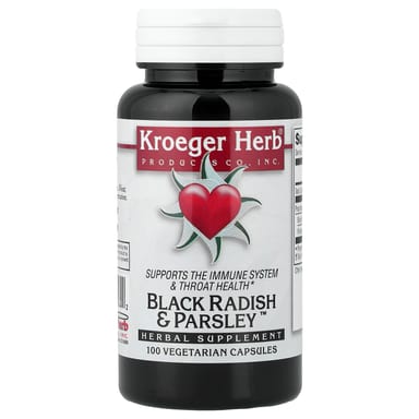 Чёрная редька и петрушка Kroeger Herb Co, 100 вегетарианских капсул