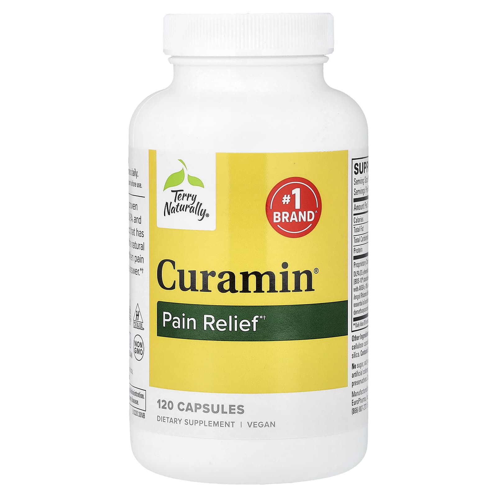 Куркуминоидный комплекс Curamin Terry Naturally® Pain Relief, 120 капсул