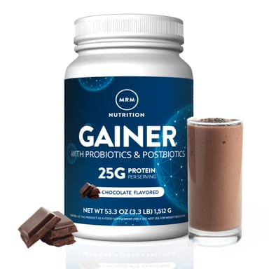 Гейнер MRM Nutrition с пробиотиками и постбиотиками, шоколадный вкус, 1 512 г