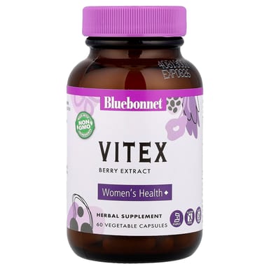 Витекс Bluebonnet Nutrition, вкус Vitex Berry Extract, 225 мг, 60 растительных капсул