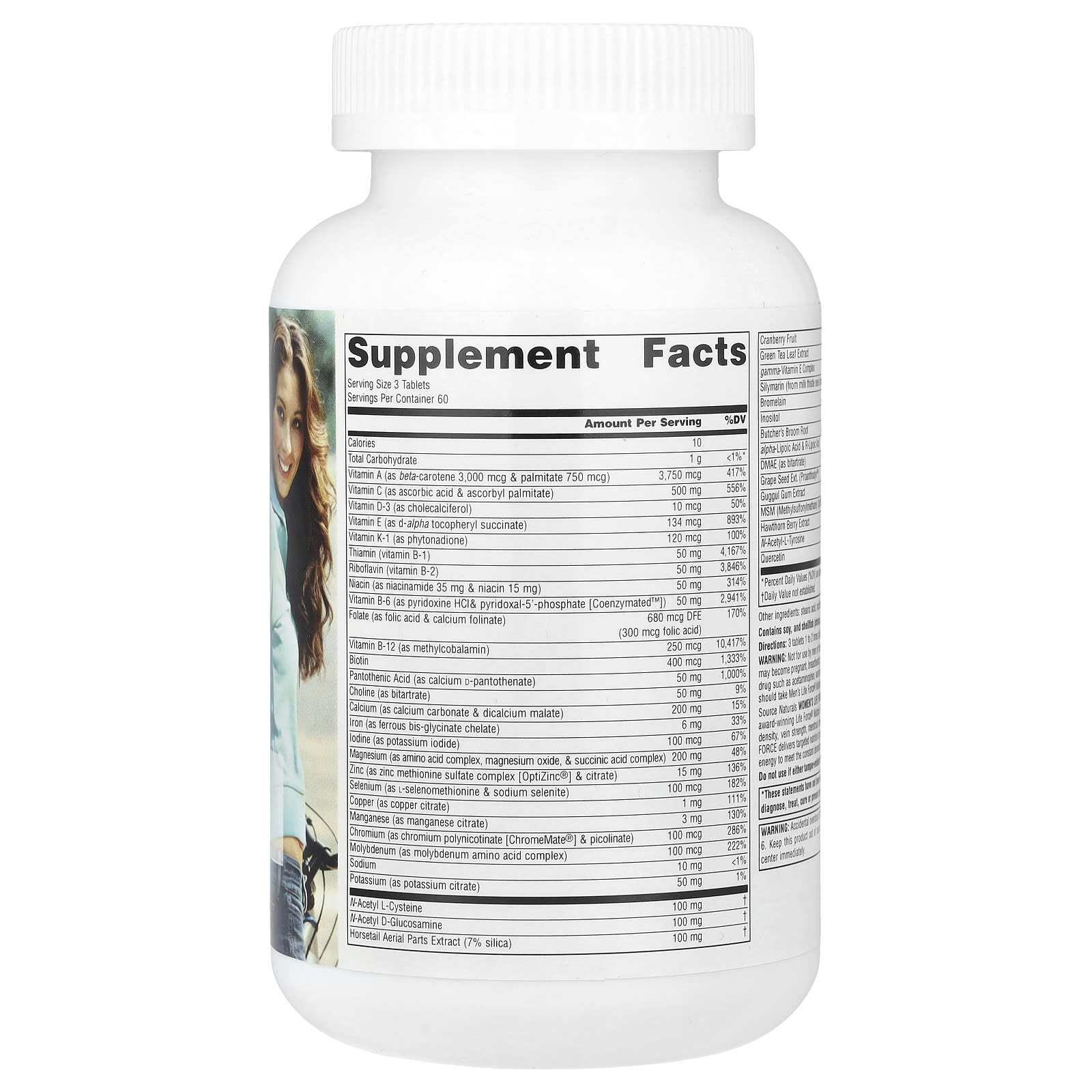 Мультивитаминный комплекс Life Force Source Naturals Women's Life Force® Multiple, 180 таблеток — фото 3