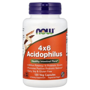Пробиотик ацидофилус NOW Foods 4x6, 120 растительных капсул