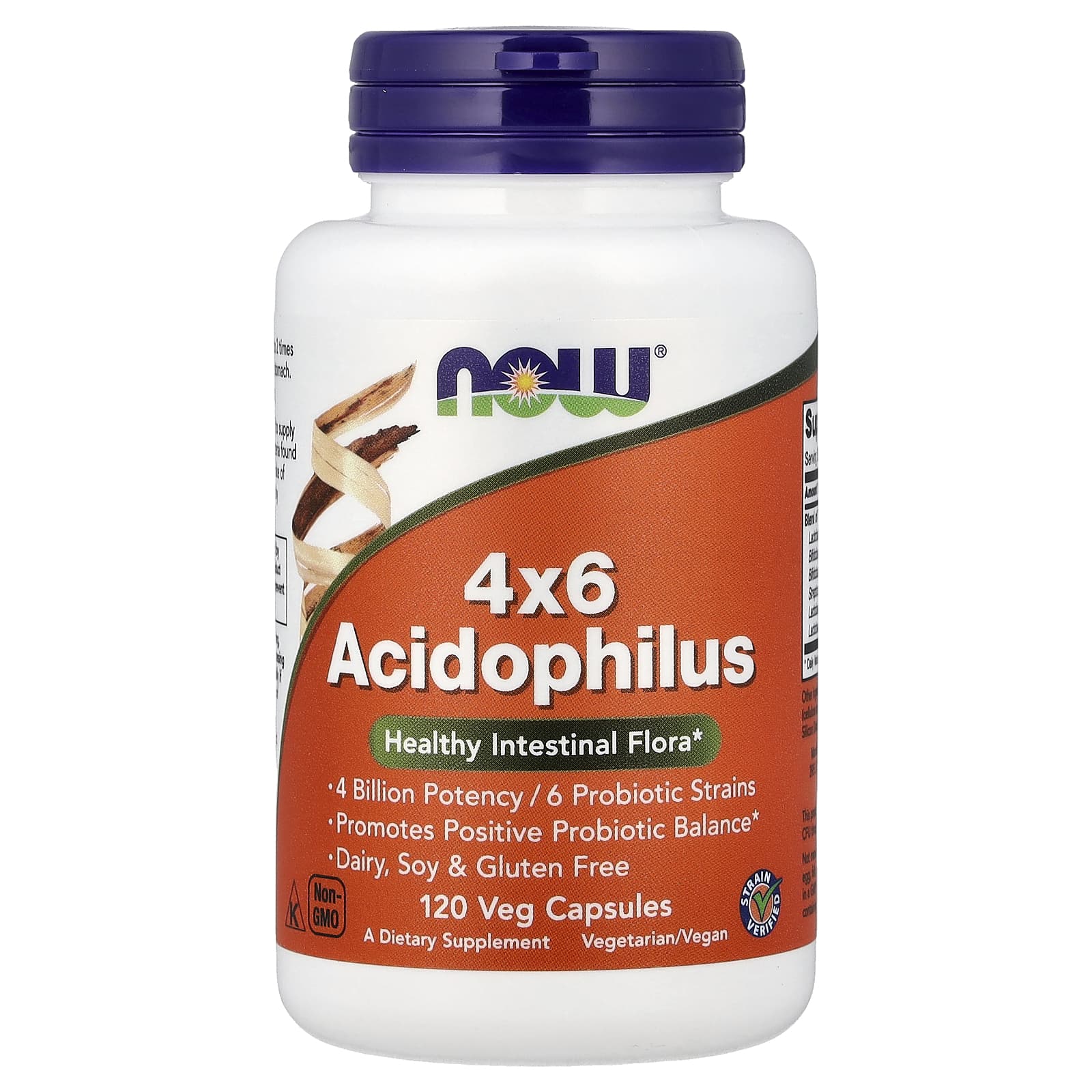 Пробиотик ацидофилус NOW Foods 4x6, 120 растительных капсул