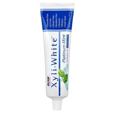Фото товара: Зубная паста NOW Foods Solutions XyliWhite™ Gel with Baking Soda Platinum Mint, 181 г, гель