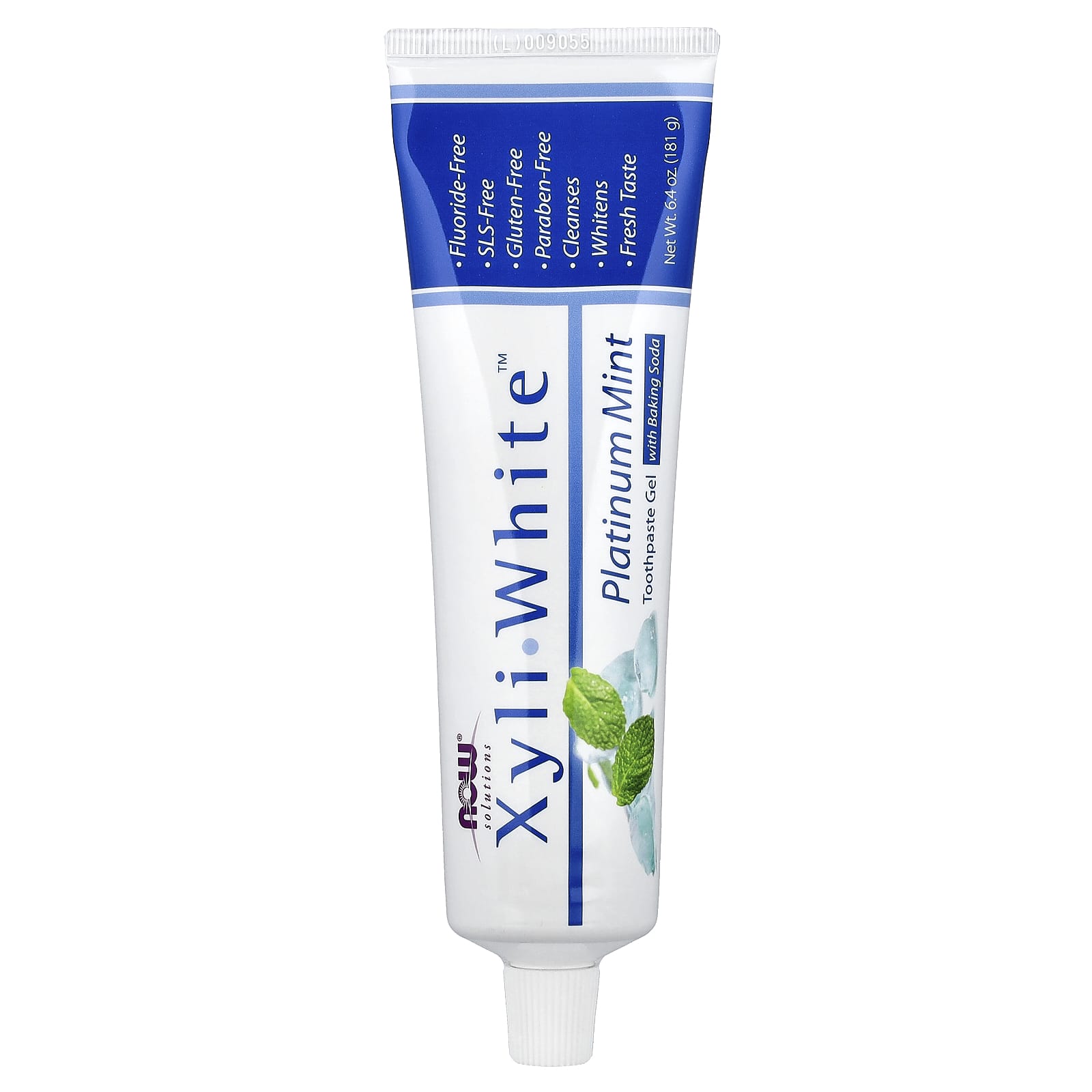 Зубная паста NOW Foods Solutions XyliWhite™ Gel with Baking Soda Platinum Mint, 181 г, гель