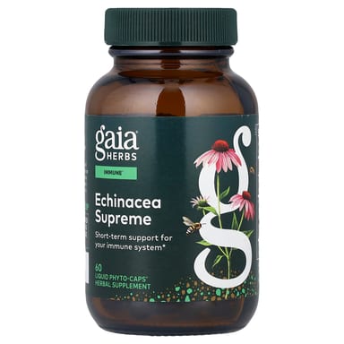Эхинацея Gaia Herbs Supreme, оттенок 60 Liquid Phyto-Caps®, жидкая форма