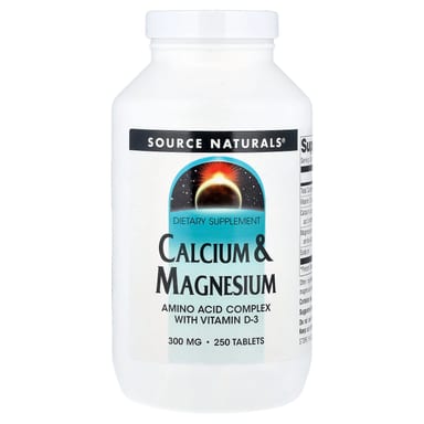 Магний Source Naturals Calcium &, 250 таблеток