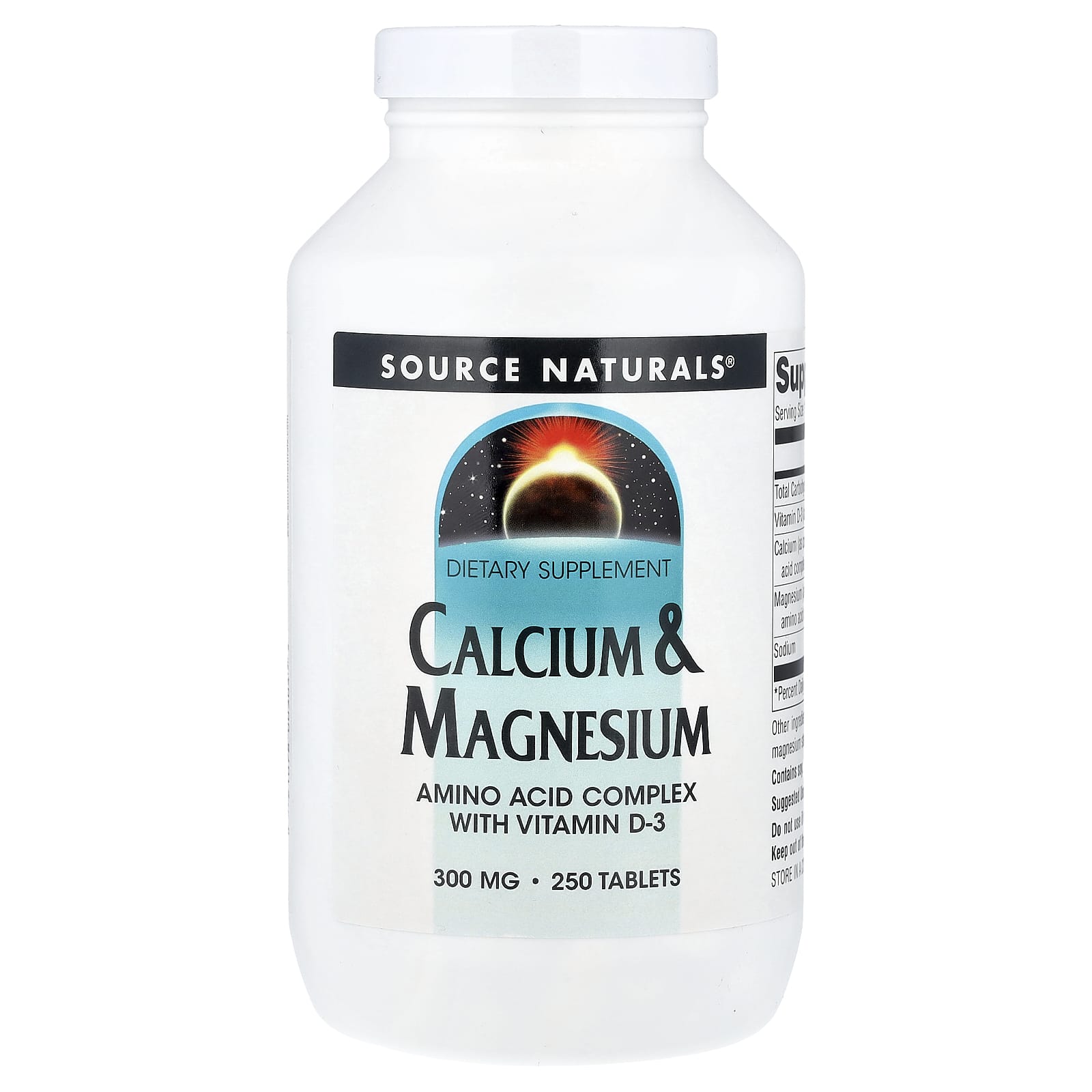 Магний Source Naturals Calcium &, 250 таблеток