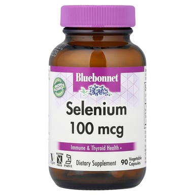 Селен Bluebonnet Nutrition, 100 мкг, 90 растительных капсул