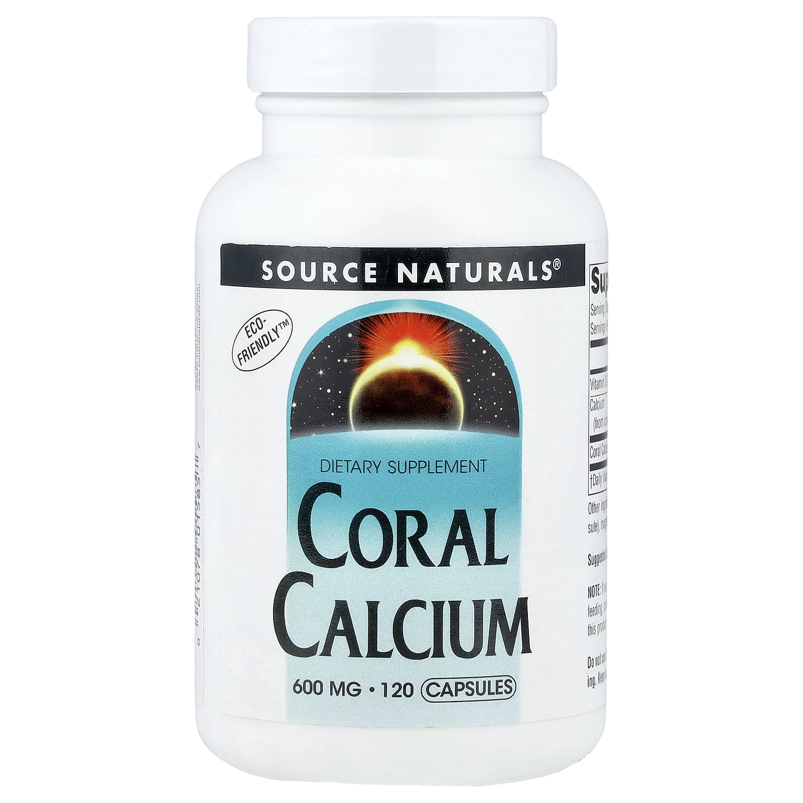 Кальций Source Naturals Coral, 600 мг, 120 капсул
