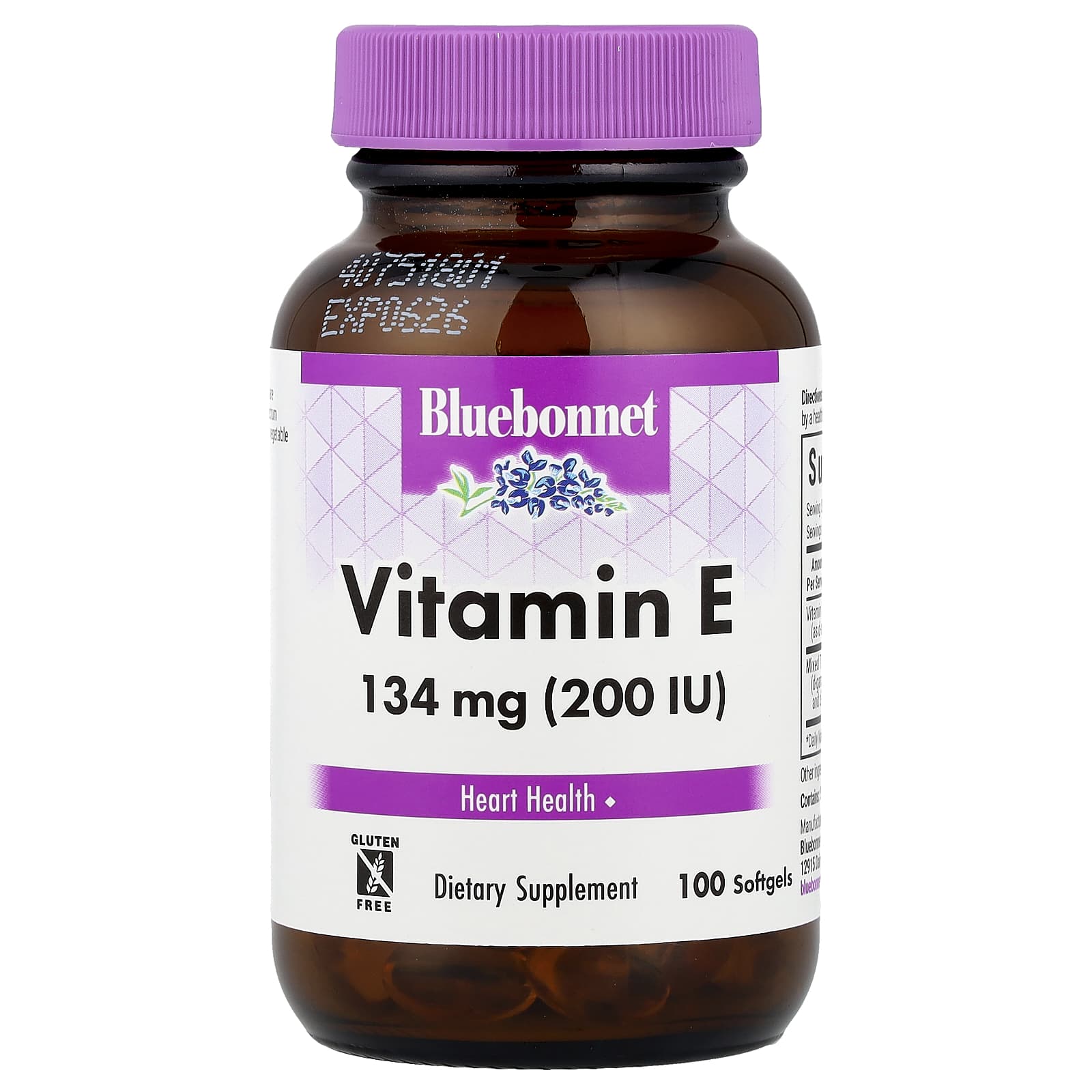 Витамин E Bluebonnet Nutrition, 100 мягких капсул