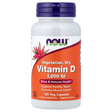 Витамин D NOW Foods Vegetarian Dry, 1000 МЕ, 120 растительных капсул