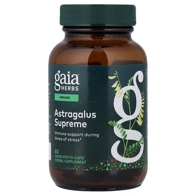 Астрагал Gaia Herbs Supreme, оттенок 60 Liquid Phyto-Caps®, жидкая форма