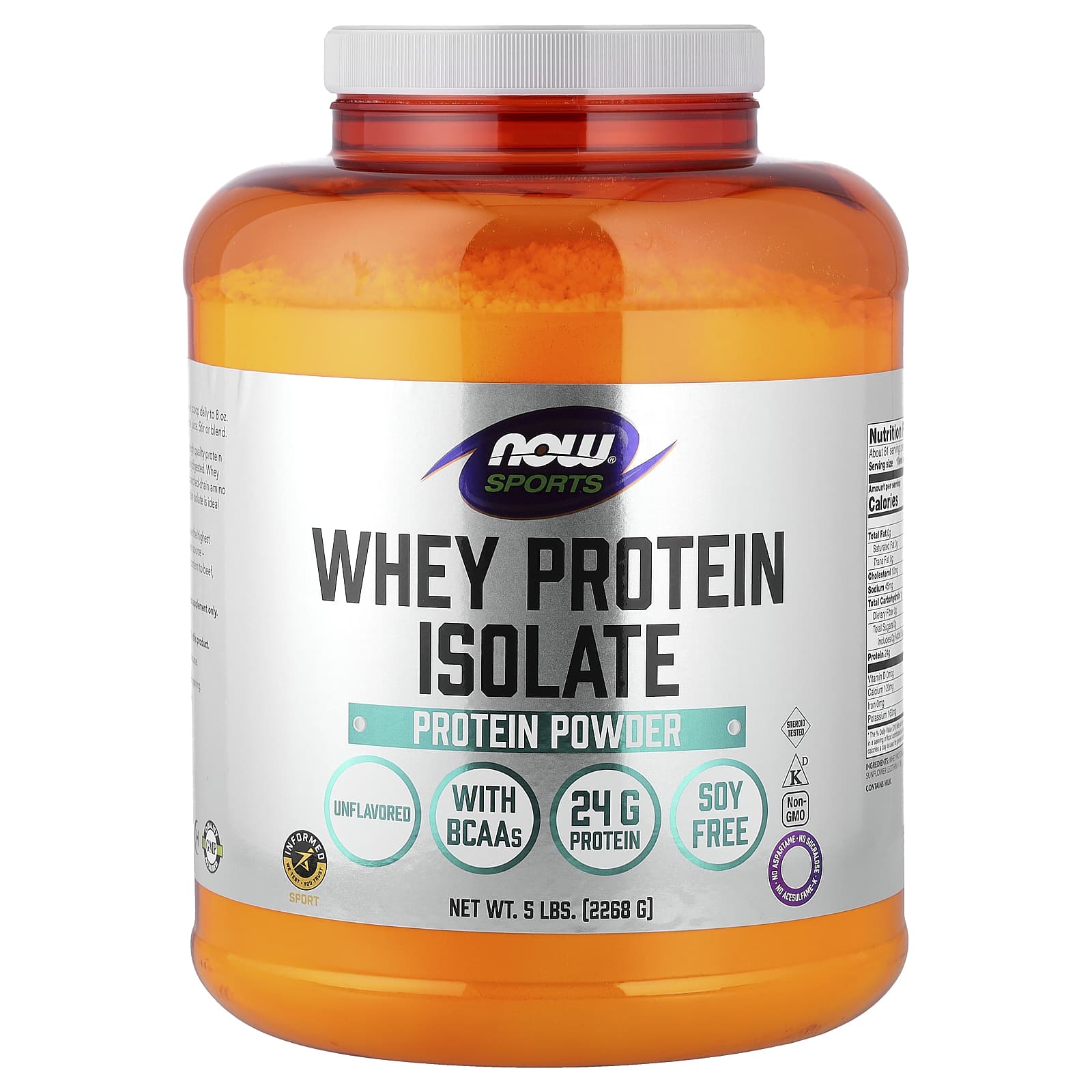 Сывороточный протеин NOW Foods Sports Isolate, без вкуса, 268 г — фото 6