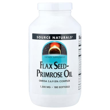 Масло Source Naturals Flax Seed-Primrose, 180 мягких капсул
