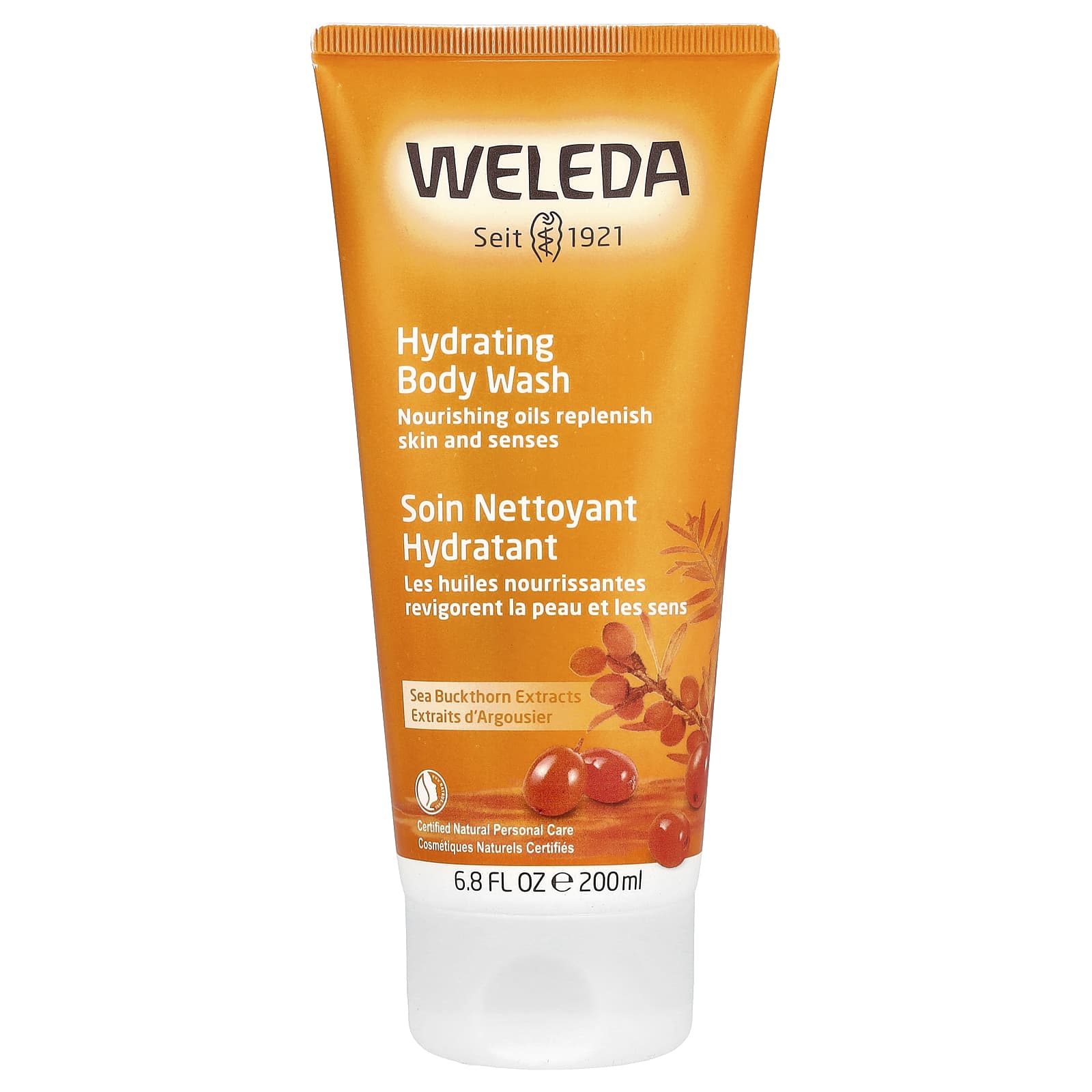 Гель для душа Weleda Hydrating Sea Buckthorn Extracts, 200 мл
