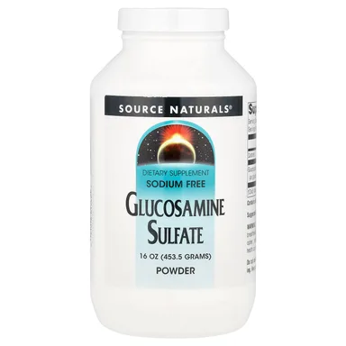 Фото товара: Глюкозамин Source Naturals Sulfate Powder Sodium Free, 453.5 г, порошок