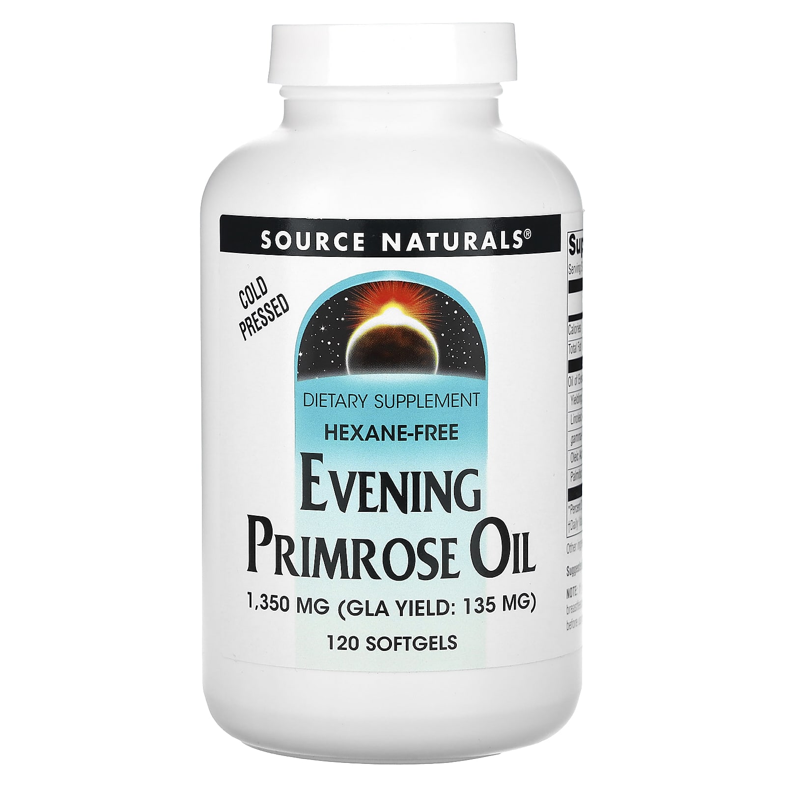 Масло примулы вечерней Source Naturals, 1350 мг, 120 мягких капсул