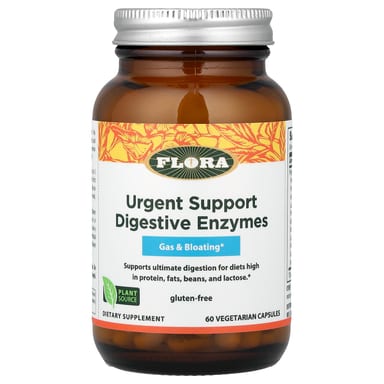 Пищеварительные ферменты Flora Urgent Support, 60 растительных капсул