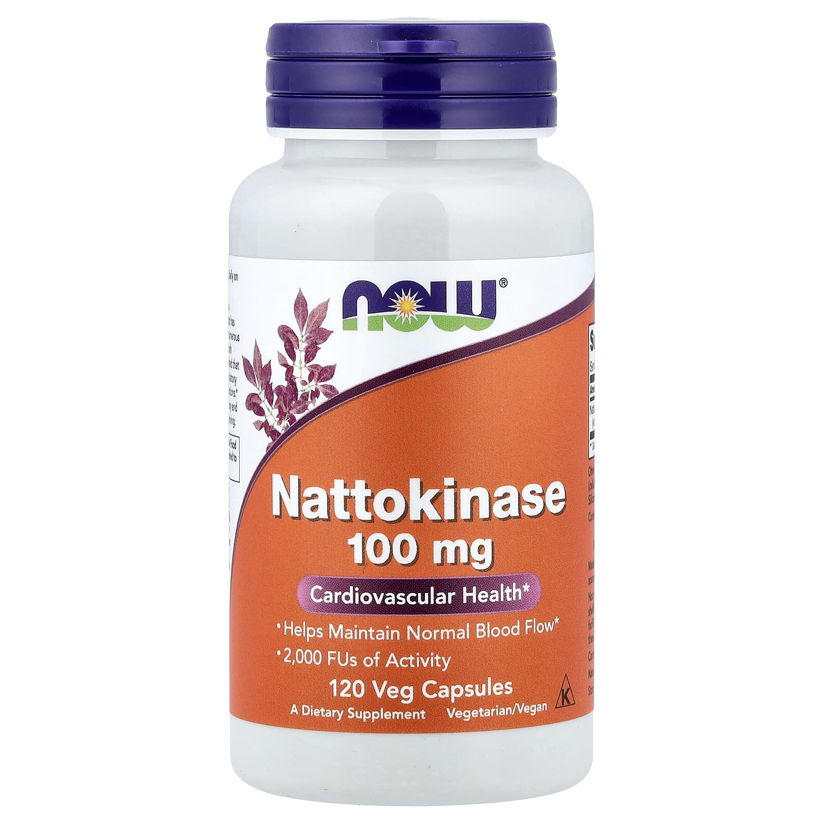 Наттокиназа NOW Foods, 100 мг, 120 растительных капсул