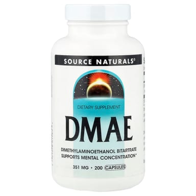 DMAE Source Naturals, 351 мг, 200 капсул