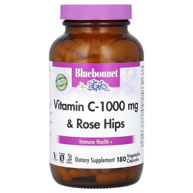 Витамин C Bluebonnet Nutrition - & Rose Hips, 1000 мг, 180 растительных капсул