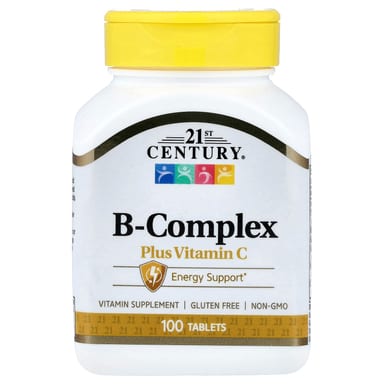 Комплекс витаминов B 21st Century B-Complex plus Vitamin C, 100 таблеток