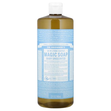 Мыло Dr. Bronner's, 32 fl oz (946 ml), без запаха