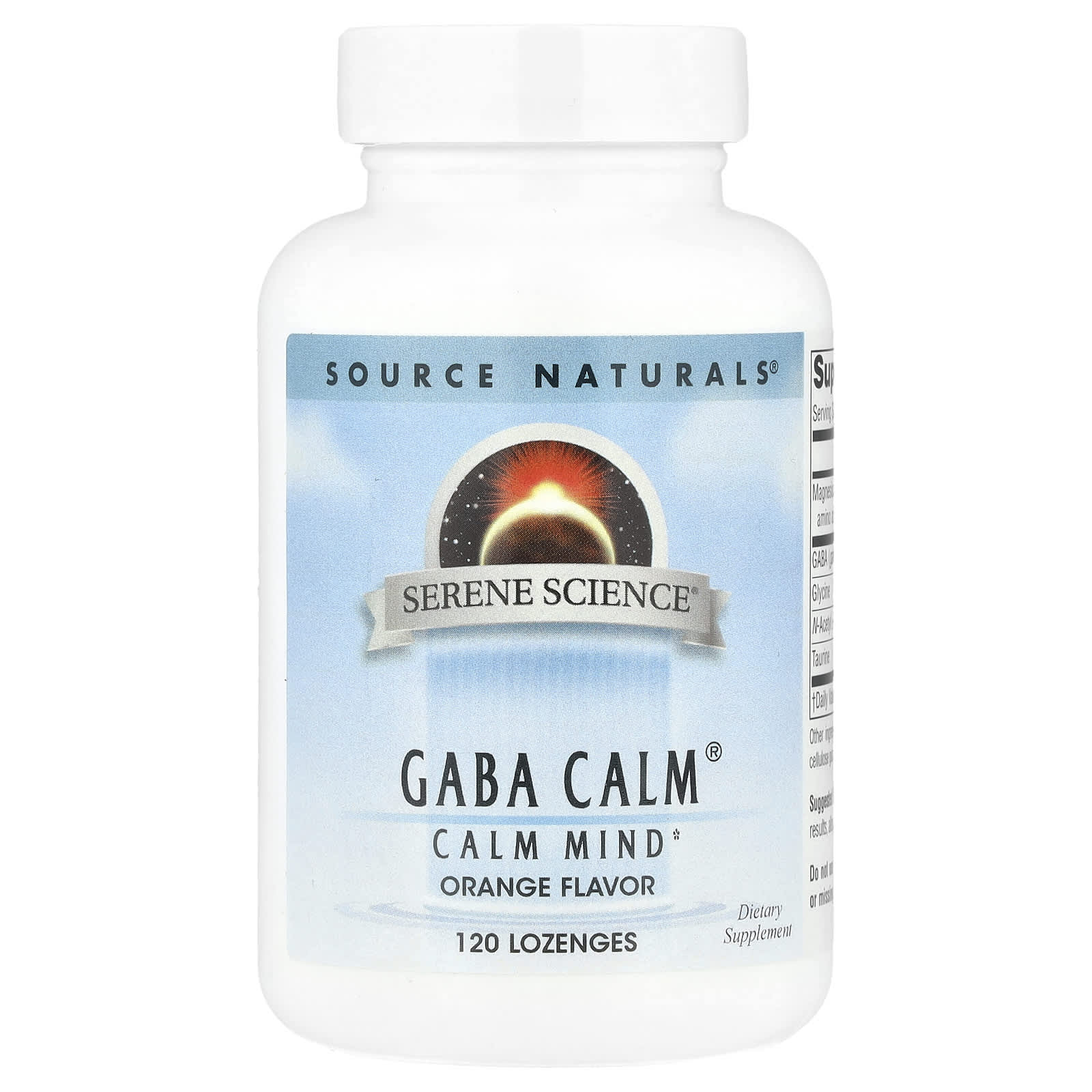 ГАМК Source Naturals Serene Science® Calm®, вкус Orange, 120 пастилок
