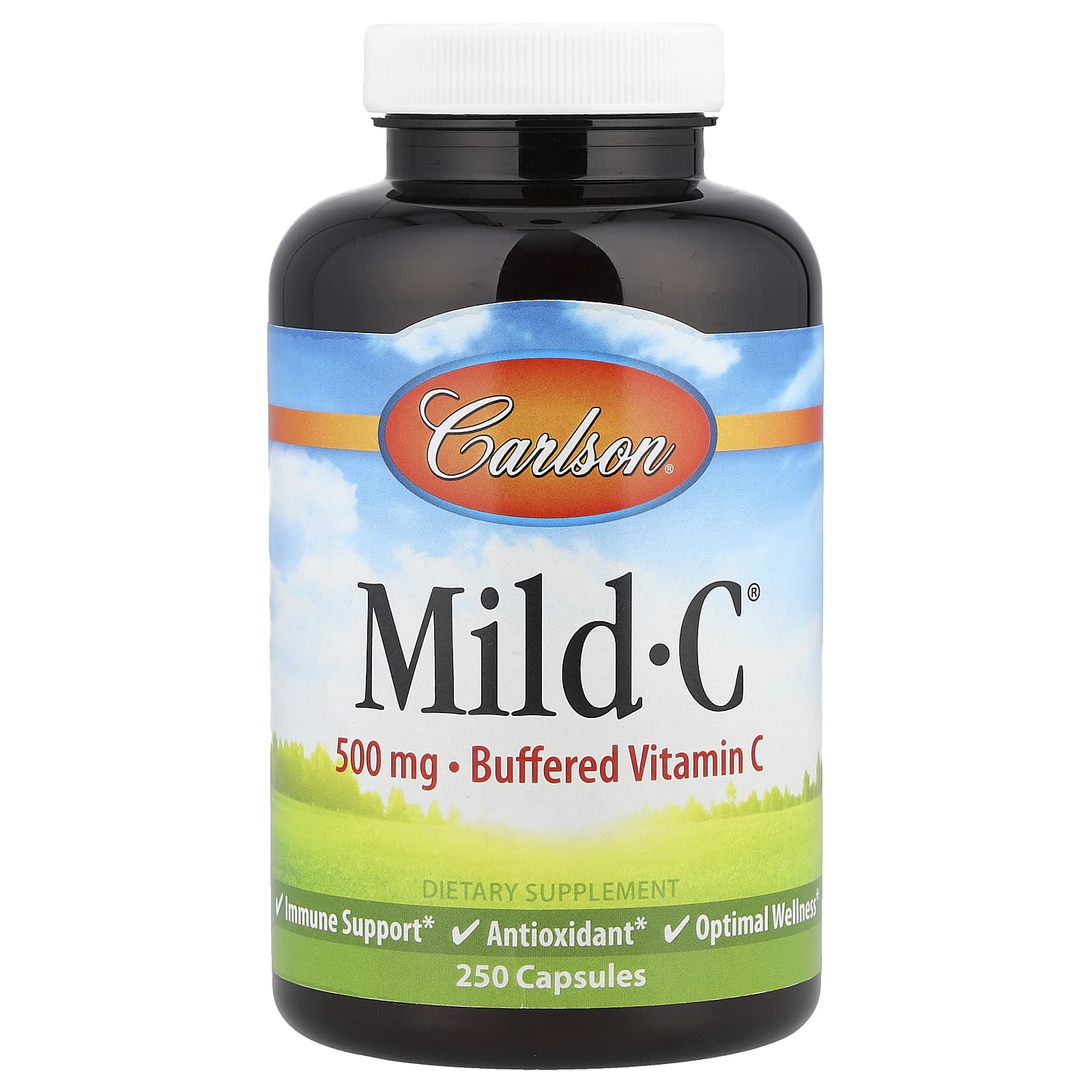 Витамин C Carlson Mild-C® Buffered, 250 капсул