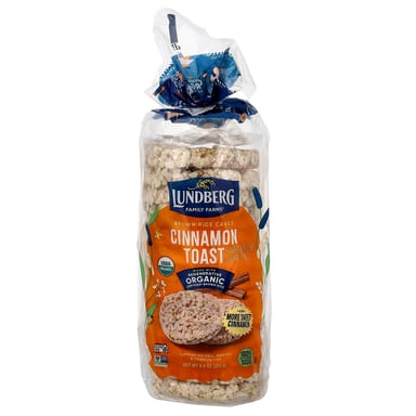 Рис Lundberg Organic Brown Cakes, вкус Cinnamon Toast, 253 г