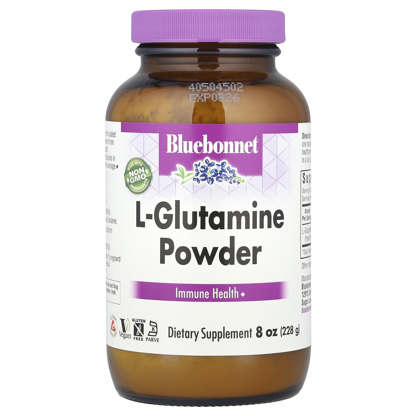 L-глютамин Bluebonnet Nutrition L-Glutamine, 228 г, порошок