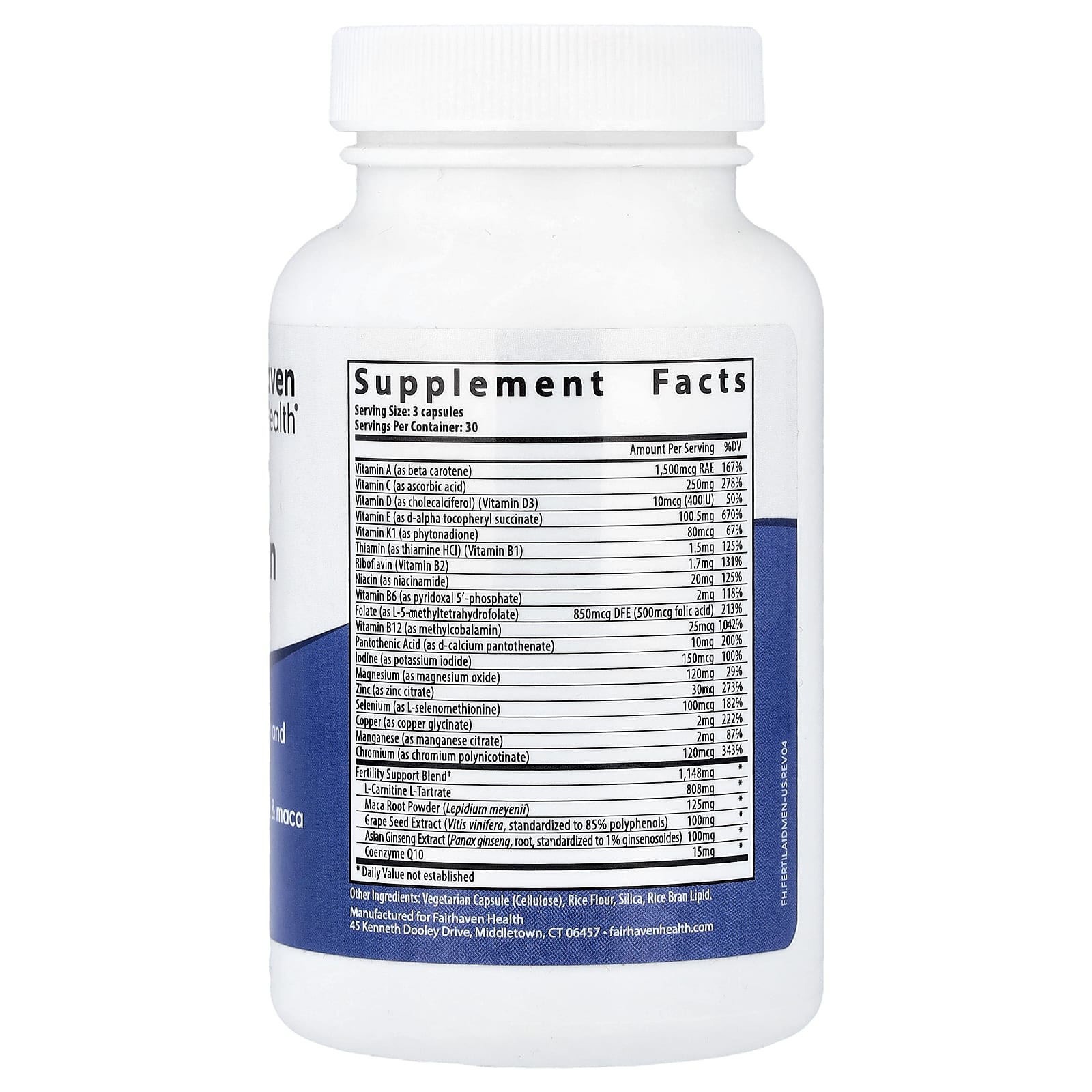 Мультивитамины Fairhaven Health FertilAid® for Men, 90 капсул — фото 2