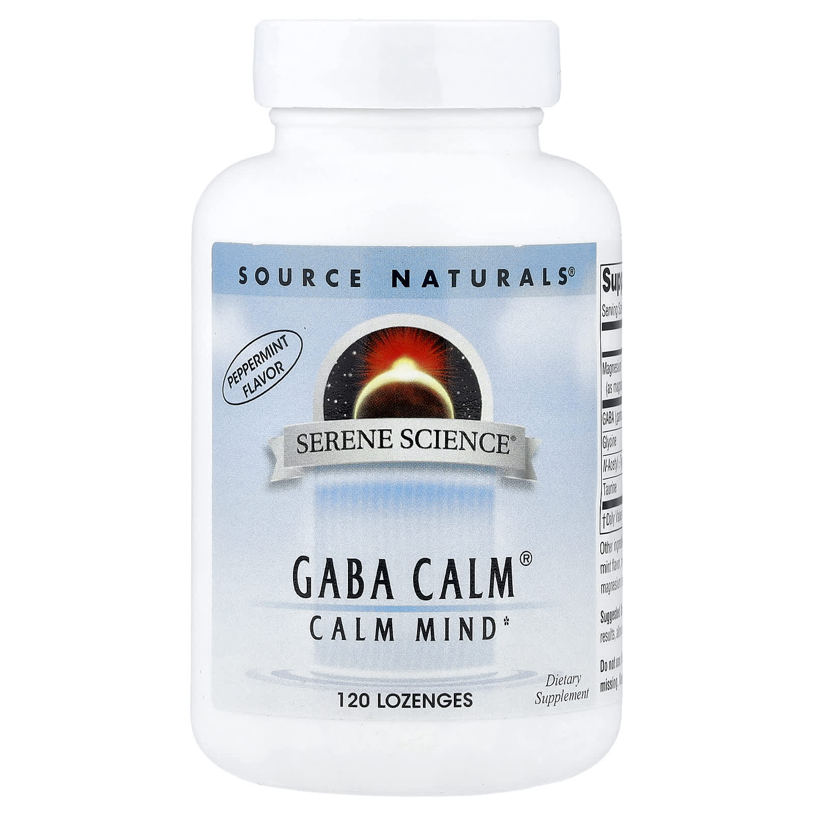 ГАМК Source Naturals Serene Science® Calm®, оттенок Peppermint, 120 пастилок