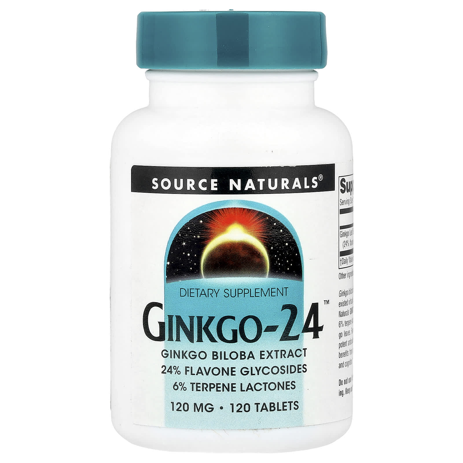 Гинкго билоба Source Naturals™, 120 мг, 120 таблеток