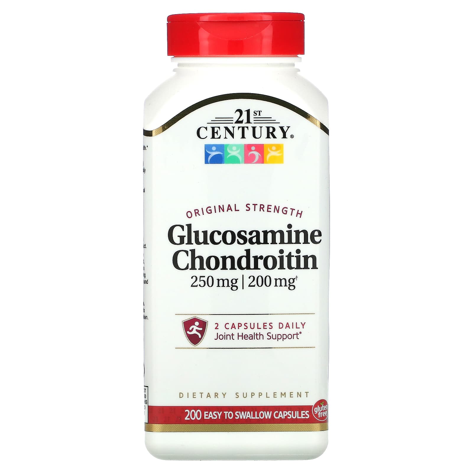Хондроитин 21st Century Glucosamine 200 Easy to Swallow Capsules, капсулы