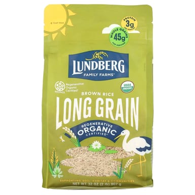 Рис Lundberg Organic Brown Long Grain, 907 г