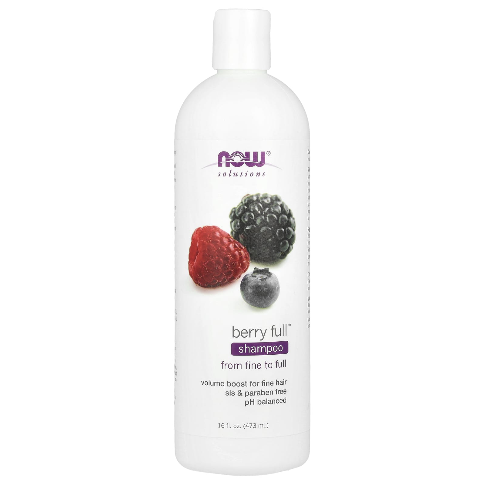 Шампунь NOW Foods Solutions From Fine to Full, вкус Berry Full Shampoo, 473 мл
