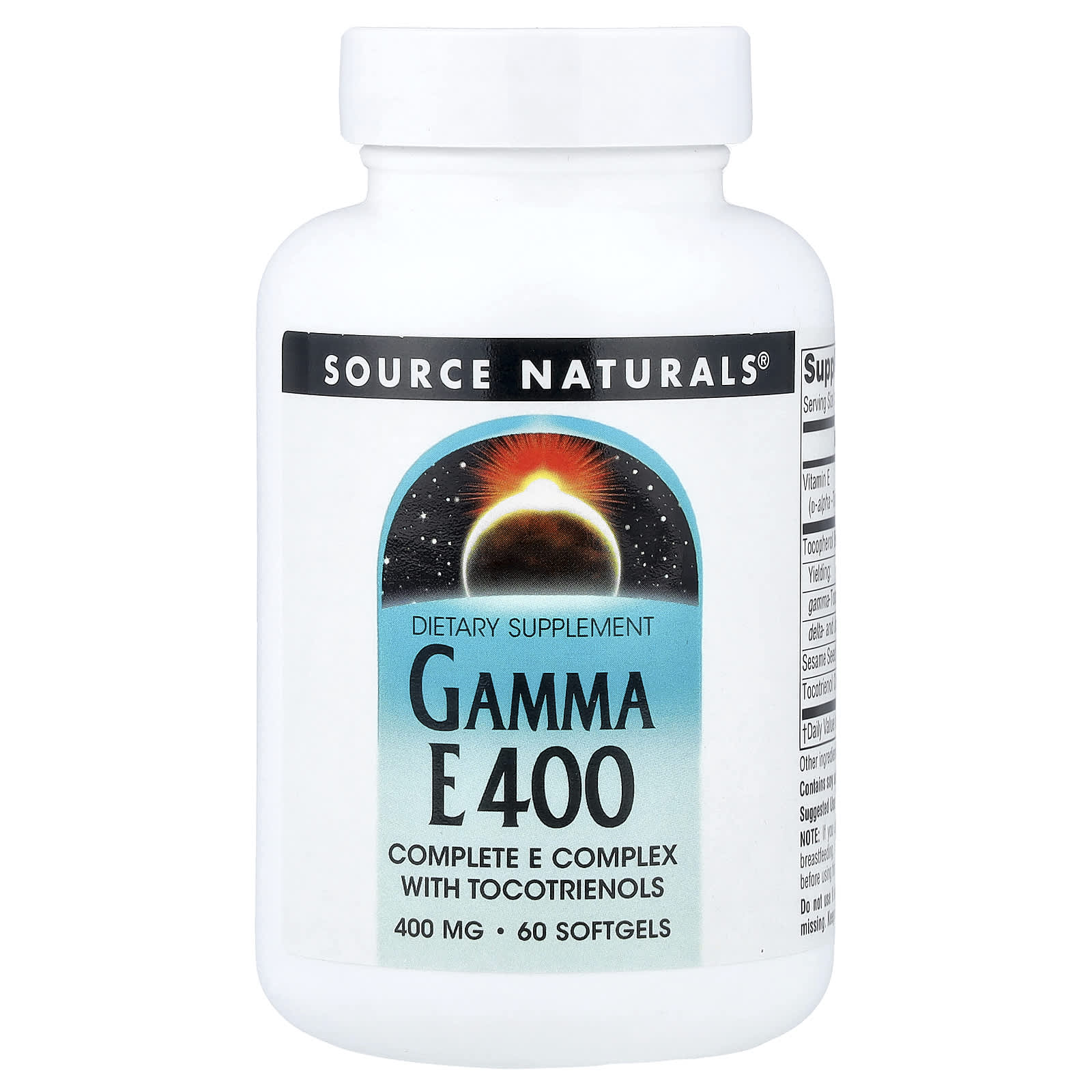 Комплекс Source Naturals Gamma E 400 Complete E with Tocotrienols, 60 мягких капсул