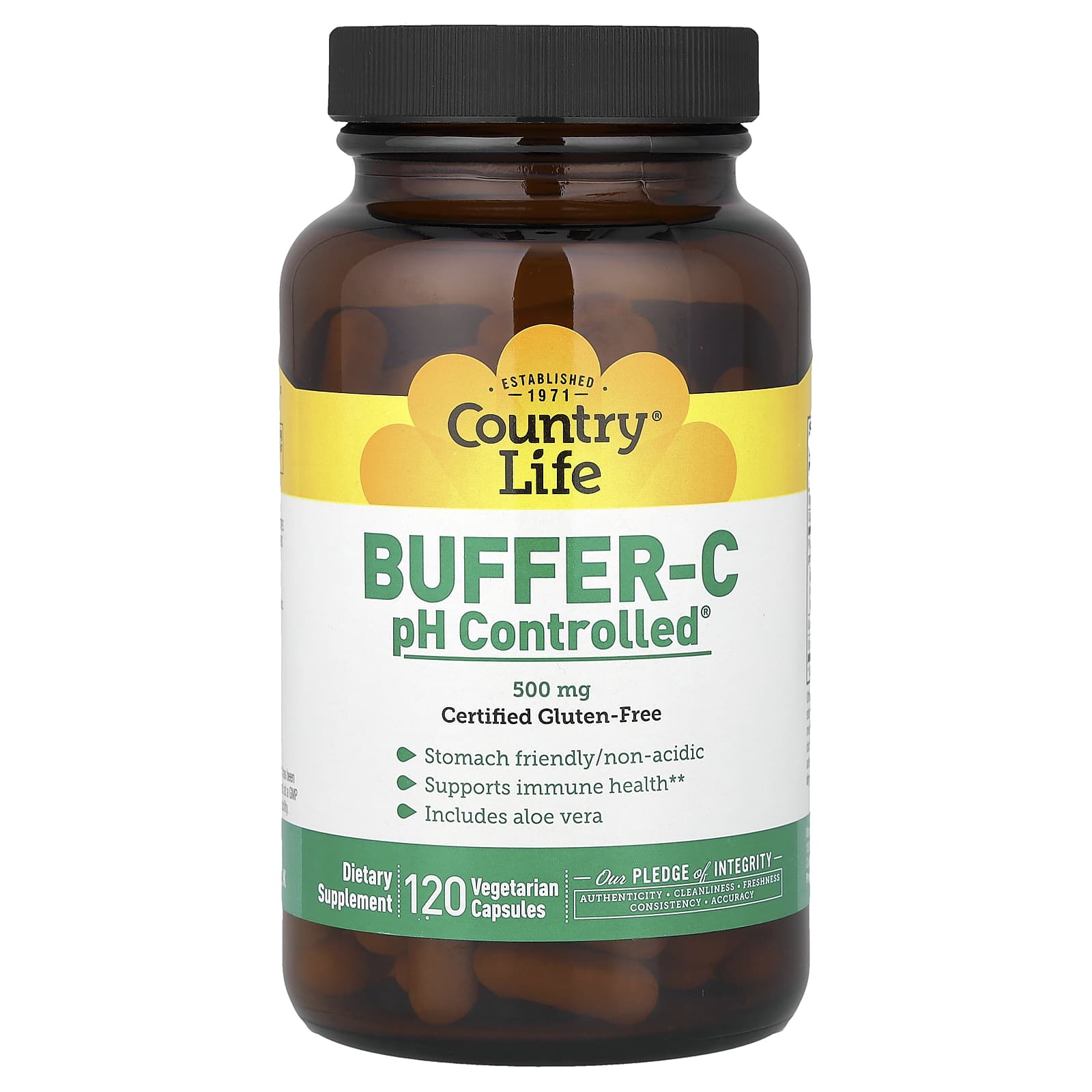 Buffer-C, pH Controlled®, 120 вегетарианских капсул