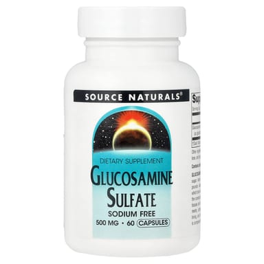 Глюкозамин Source Naturals Sulfate Sodium Free, 500 мг, 60 капсул
