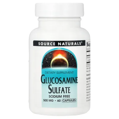Фото товара: Глюкозамин Source Naturals Sulfate Sodium Free, 500 мг, 60 капсул