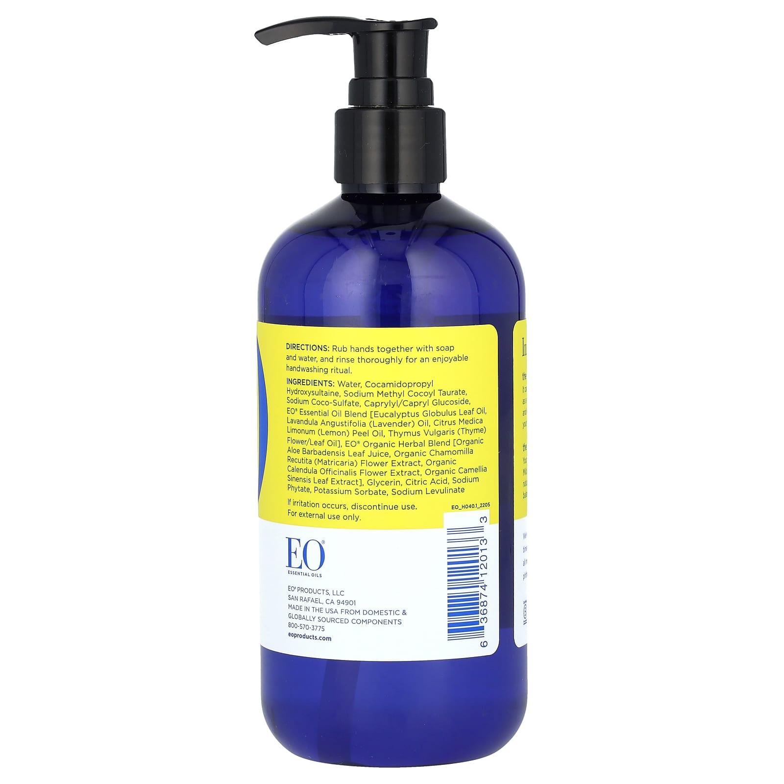 Эвкалипт EO Products Hand Soap, вкус Energizing Lemon Eucalyptus, 355 мл — фото 2