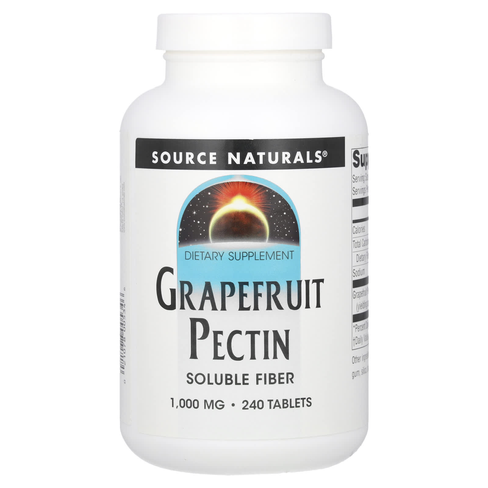 Грейпфрутовый пектин Source Naturals, вкус Grapefruit Pectin, 333 мг, 240 таблеток