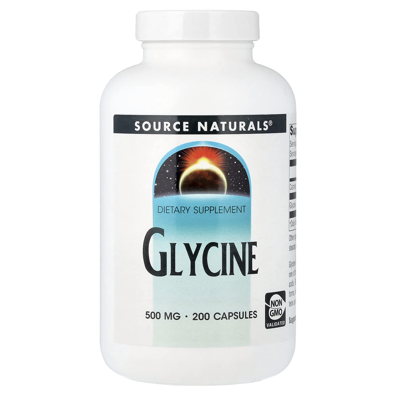 Глицин Source Naturals, 500 мг, 200 капсул