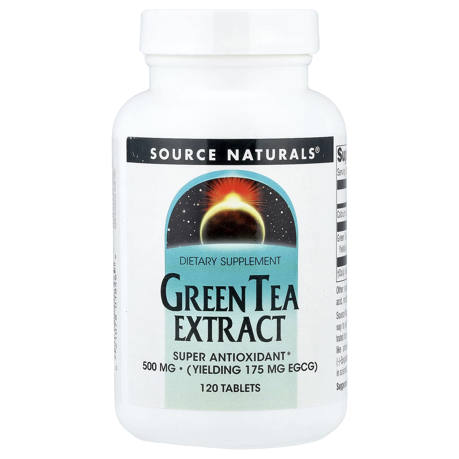 Зеленый чай Source Naturals Extract, 500 мг, 120 таблеток